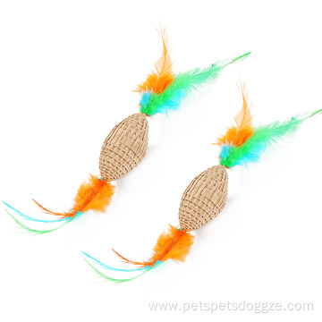 Cat Toy Feather Cardboard Scrather Toy Kitten